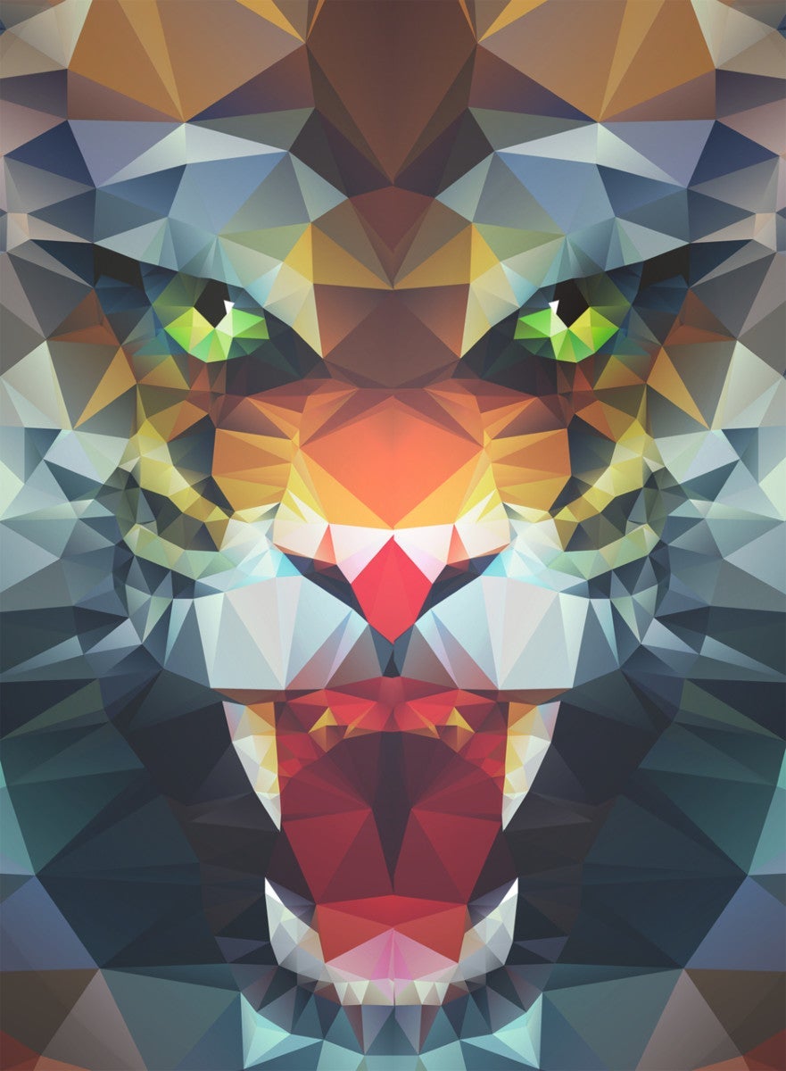 Puslespill 500 Polygon Løve Ravensburger