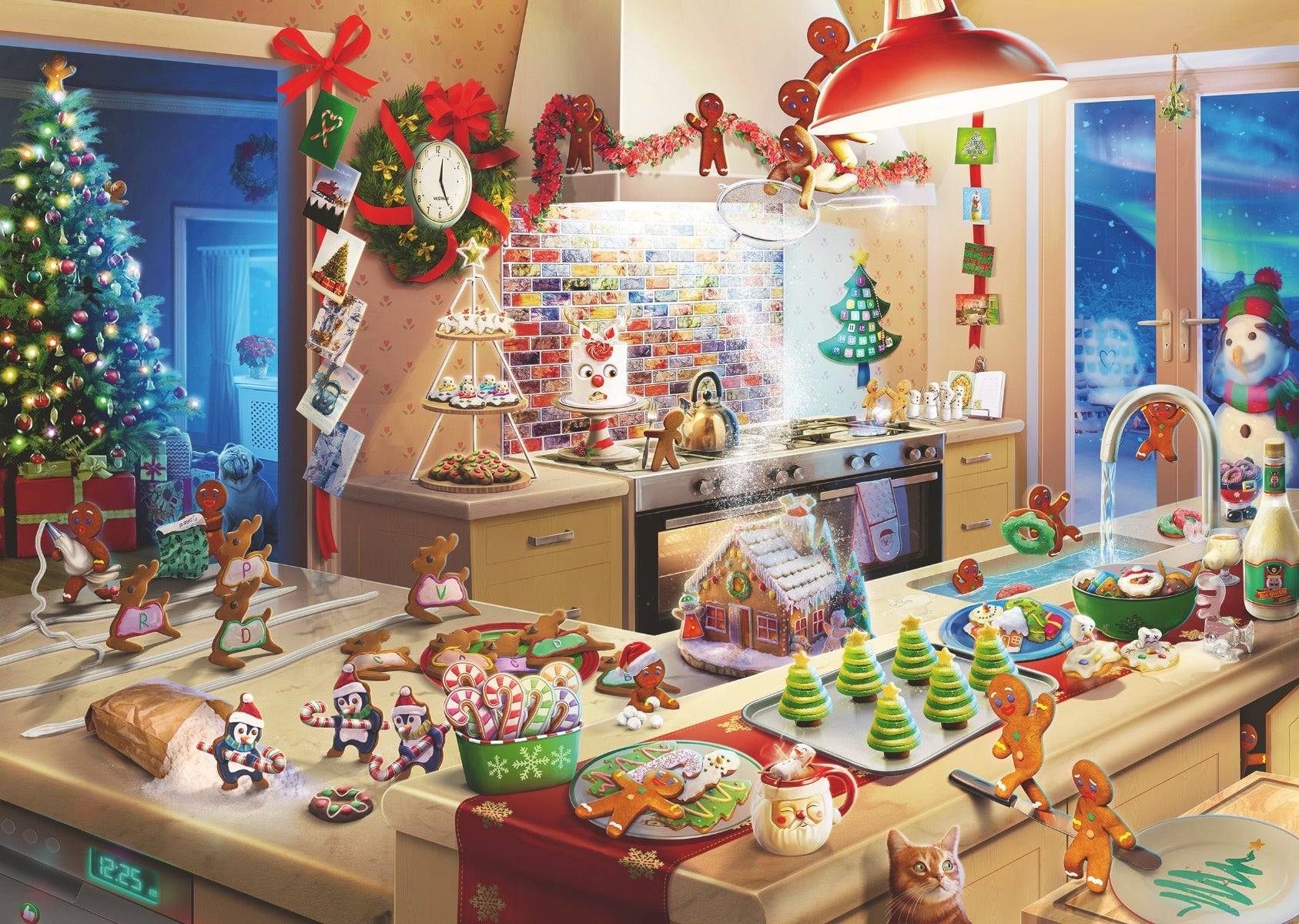 Puslespill 1000 Jul Glad Ugagn Ravensburger