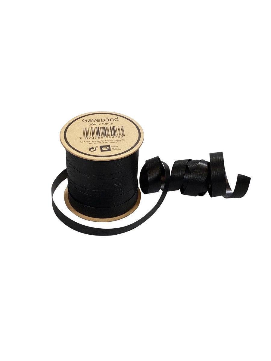 Gavebånd 20m x 10mm sort