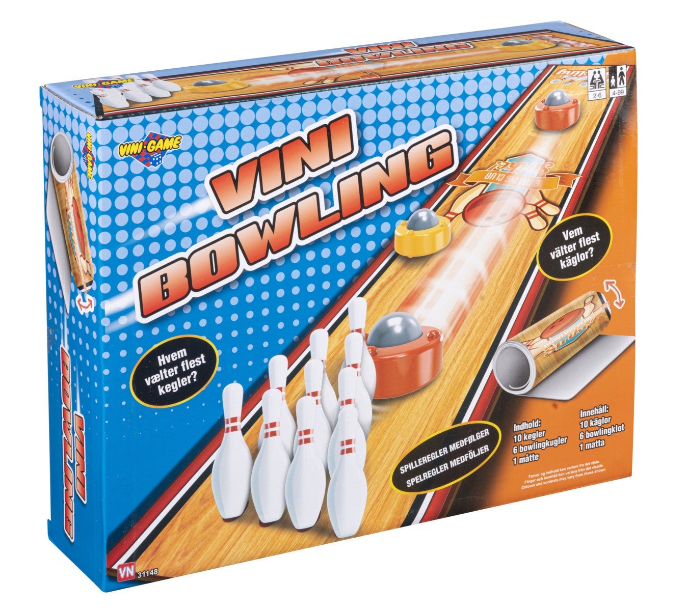 Vini Mini Bowling Med 90 x 20cm Matte