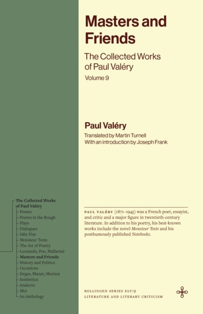 Masters and Friends - The Collected Works of Paul Valery, Volume 9