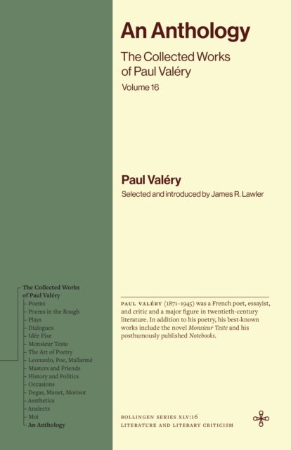 An Anthology - The Collected Works of Paul Valery, Volume 16