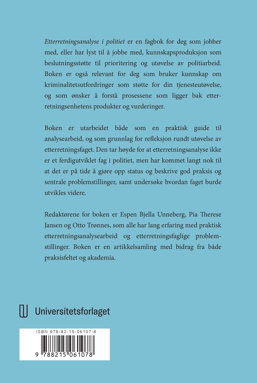 Etterretningsanalyse i politiet