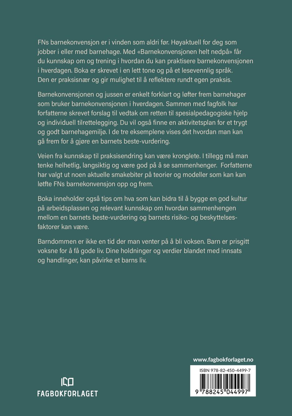 Barnekonvensjonen helt nedpå