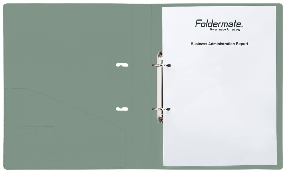 Ringperm Foldermate A4 2-R m/strikk grønn
