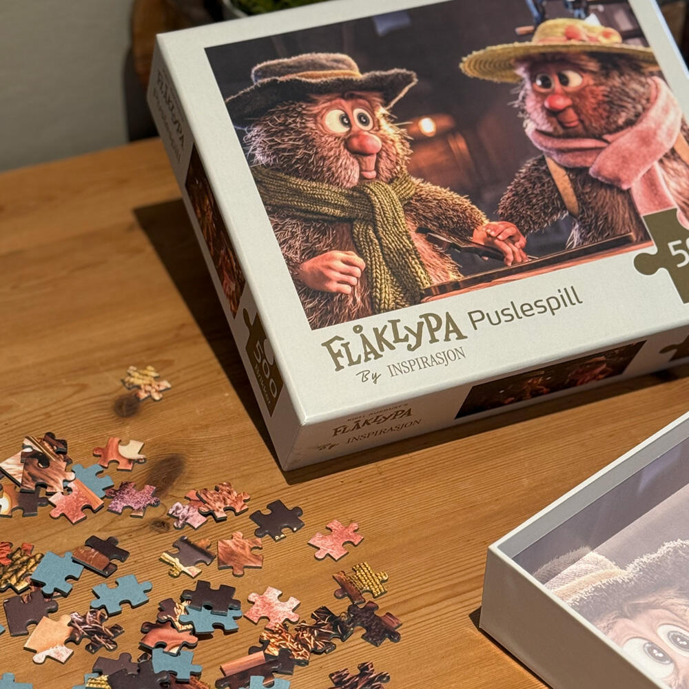 Puslespill 500 Flåklypa Ludvig og Lisa