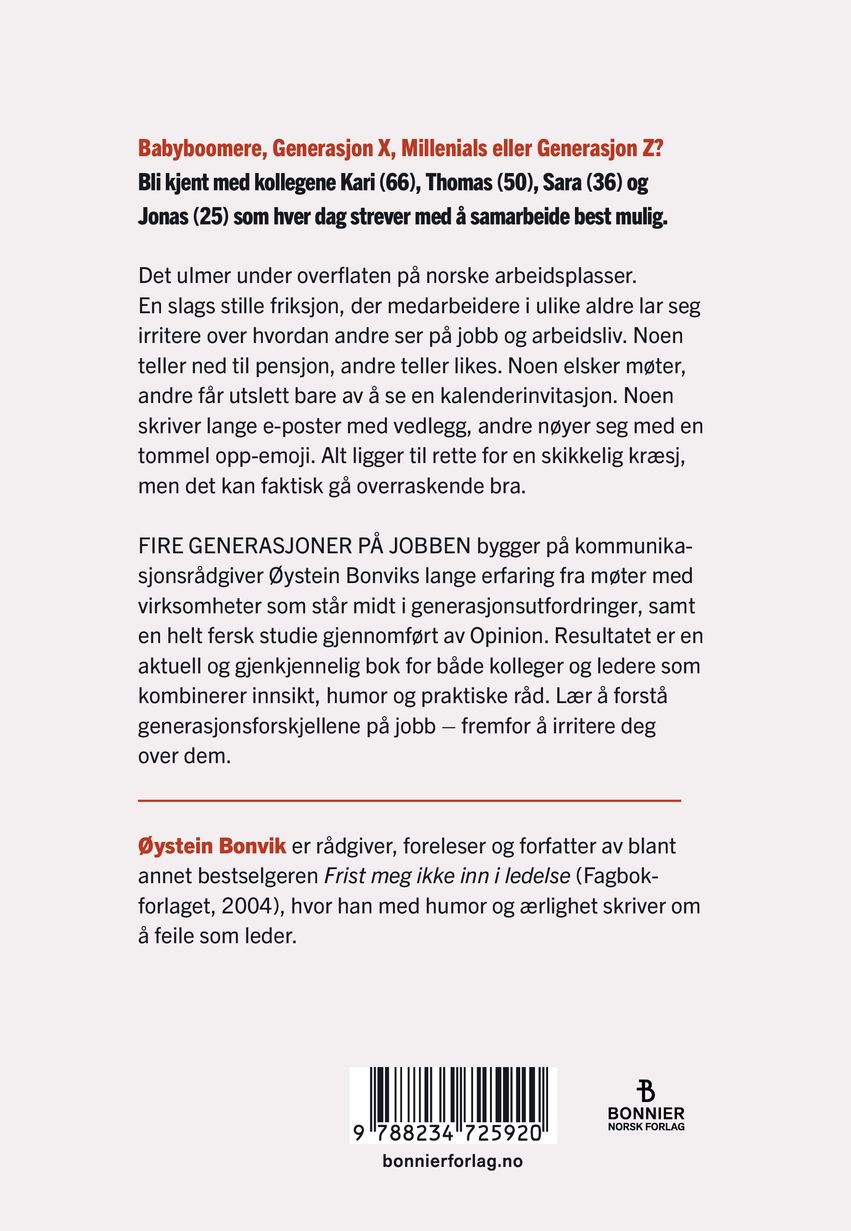 Fire generasjoner på jobben