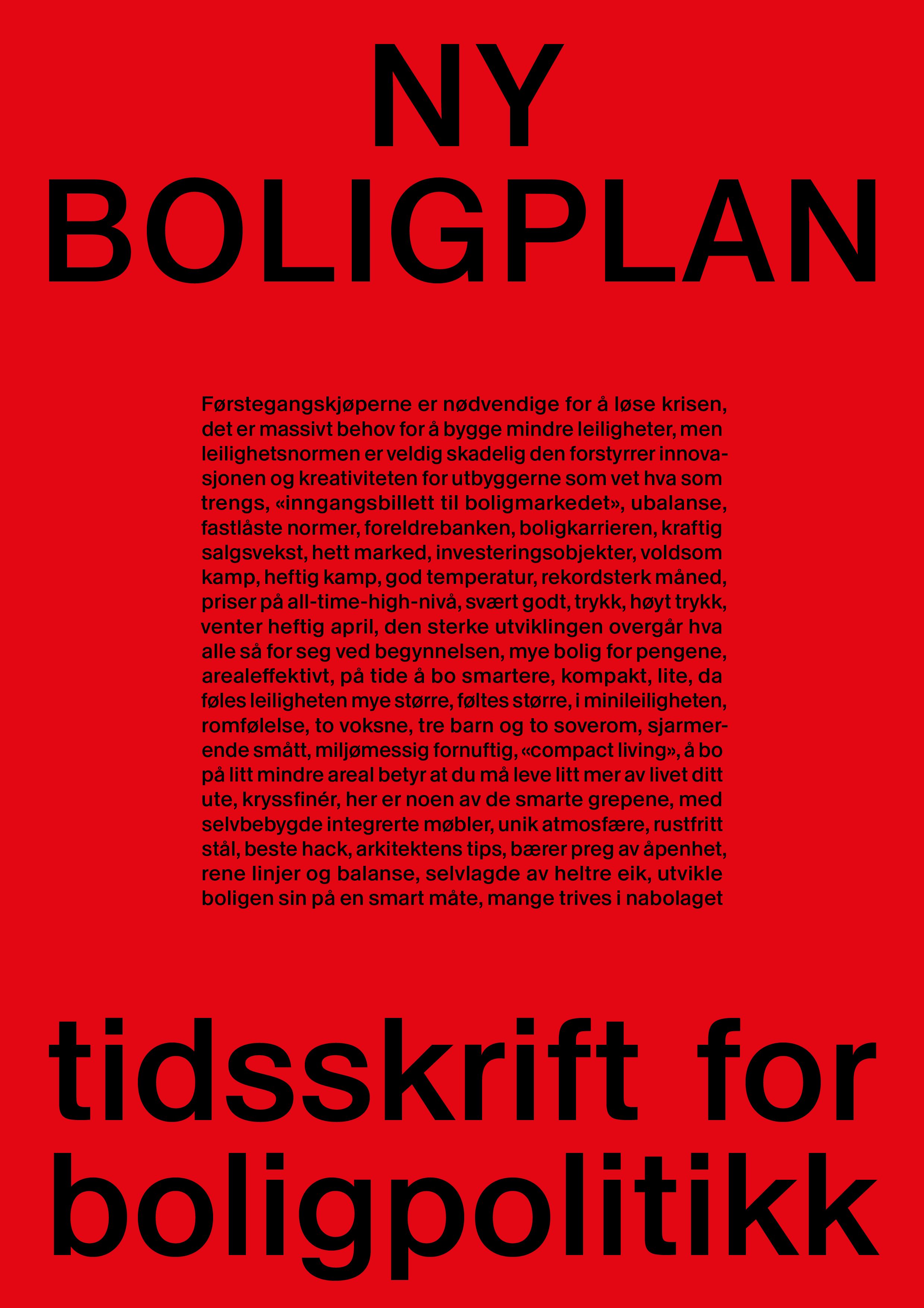 Ny boligplan - tidsskrift for boligpolitikk nr. 3
