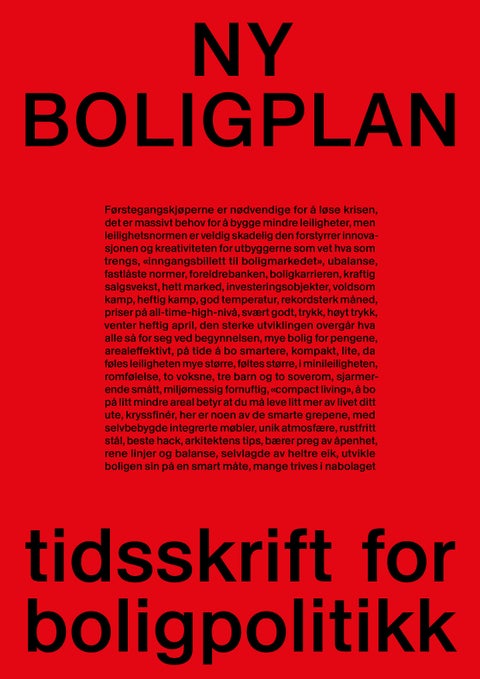 Ny boligplan - tidsskrift for boligpolitikk nr. 3