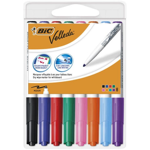 Whiteboardpenn BIC Velleda 1741 ass (8)