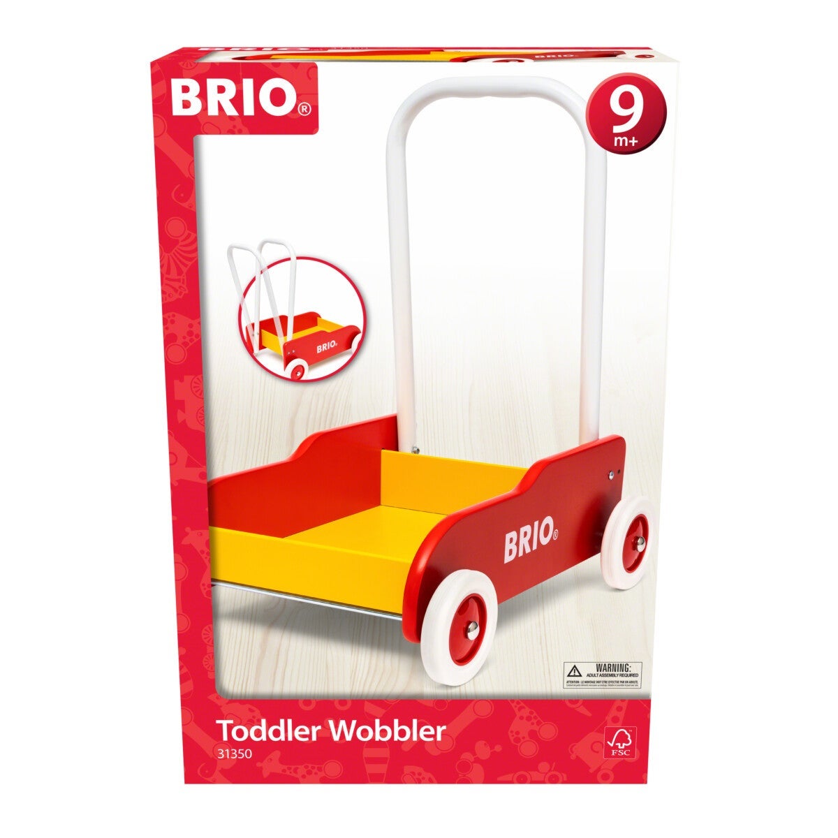 Brio Gåvogn Rød/Gul