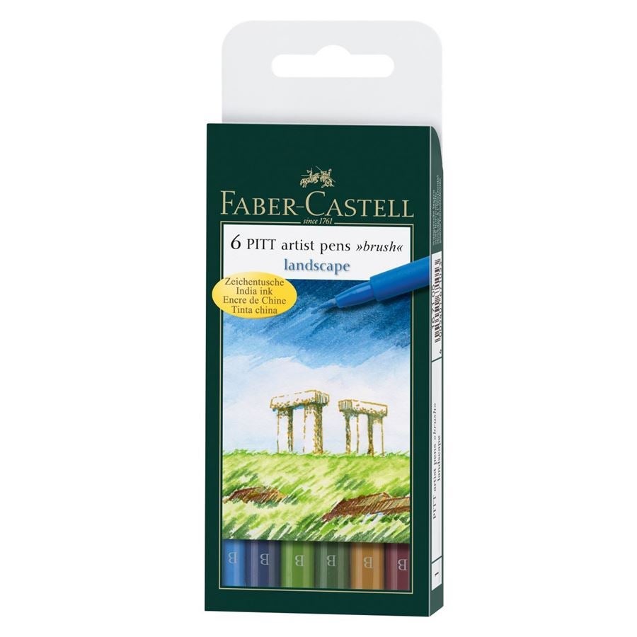 Tegnesett Faber Pitt Landskap 6 Stk