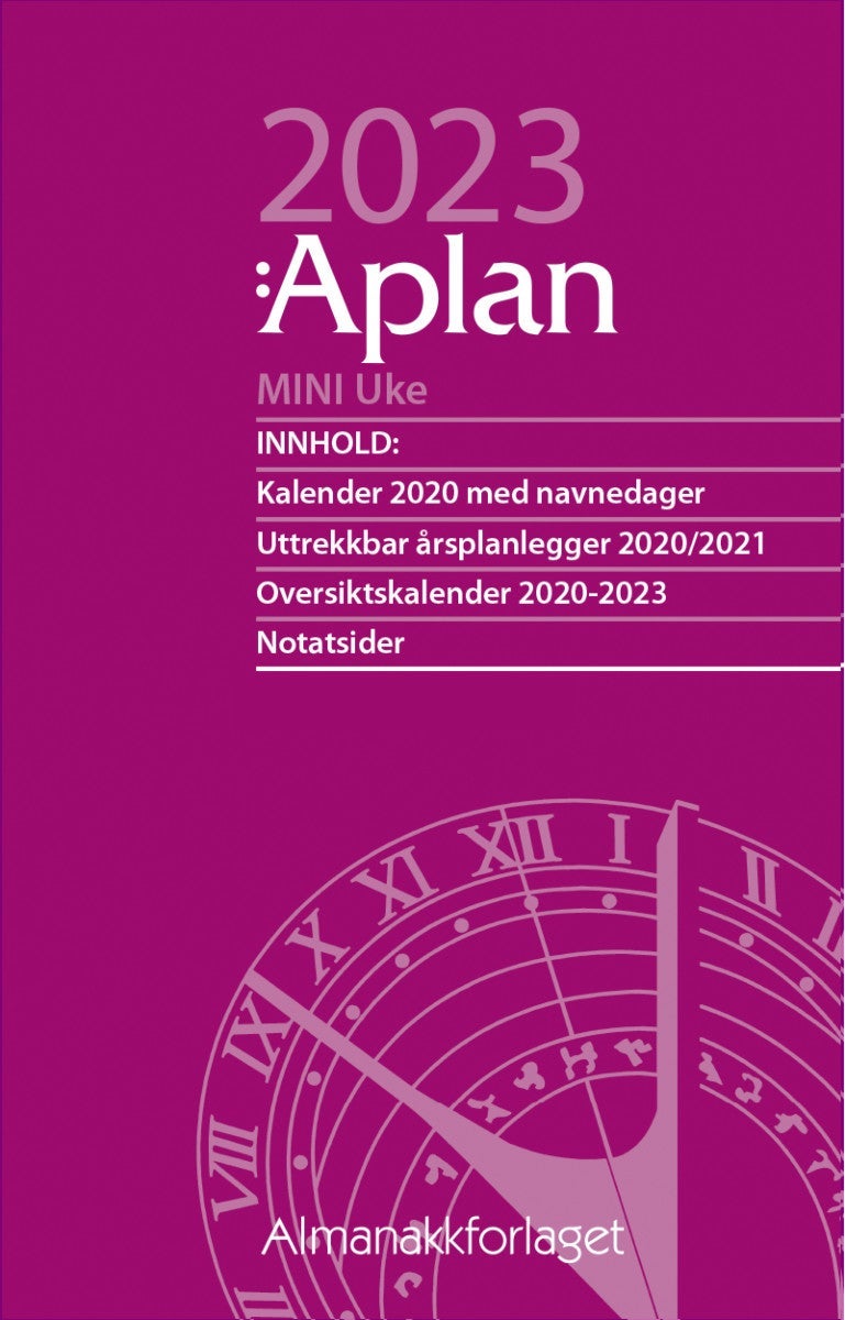 Kalender 2023 Aplan Mini Uke årssett
