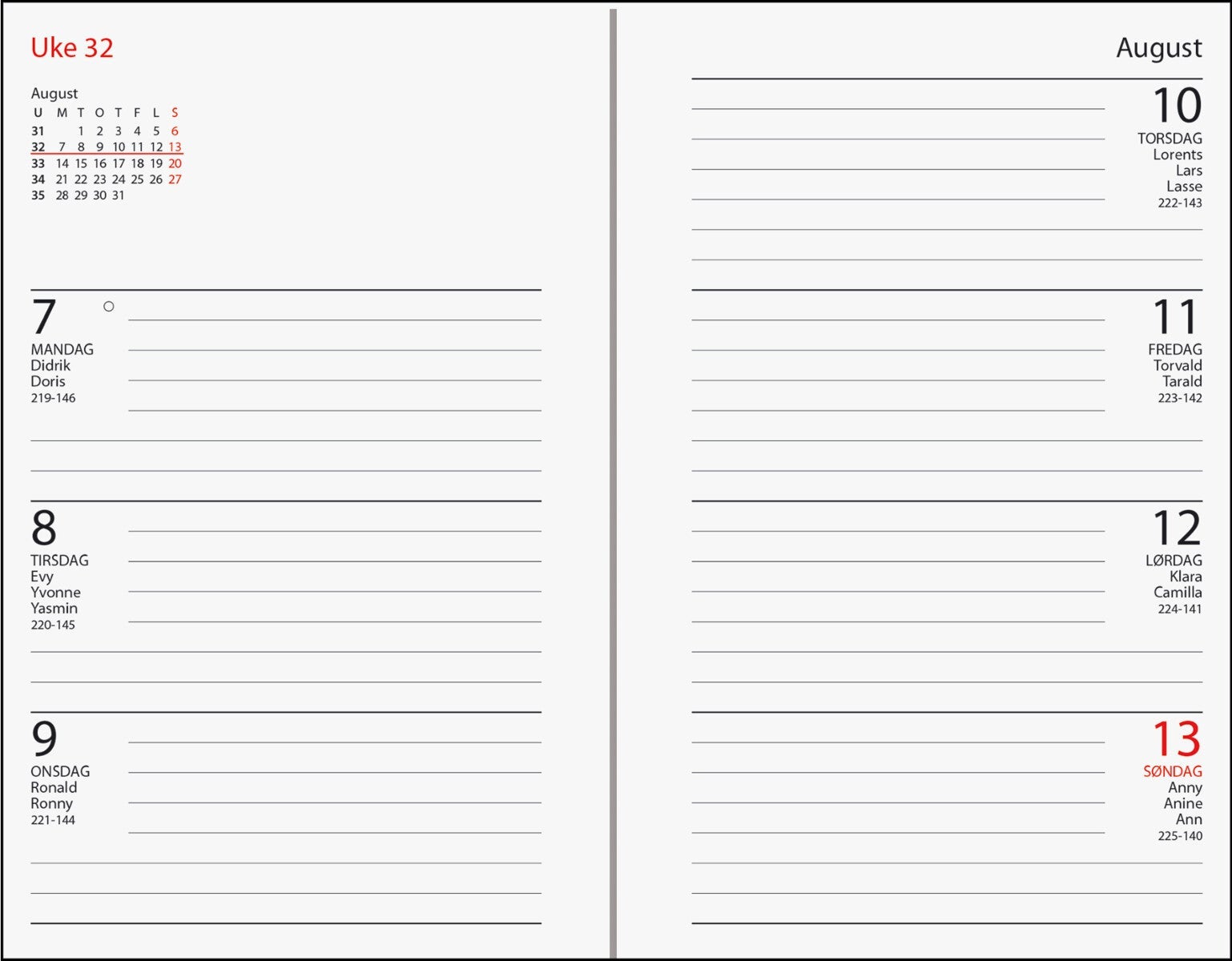 Kalender 2024 7.Sans Adnotam Deco refill i  omslag