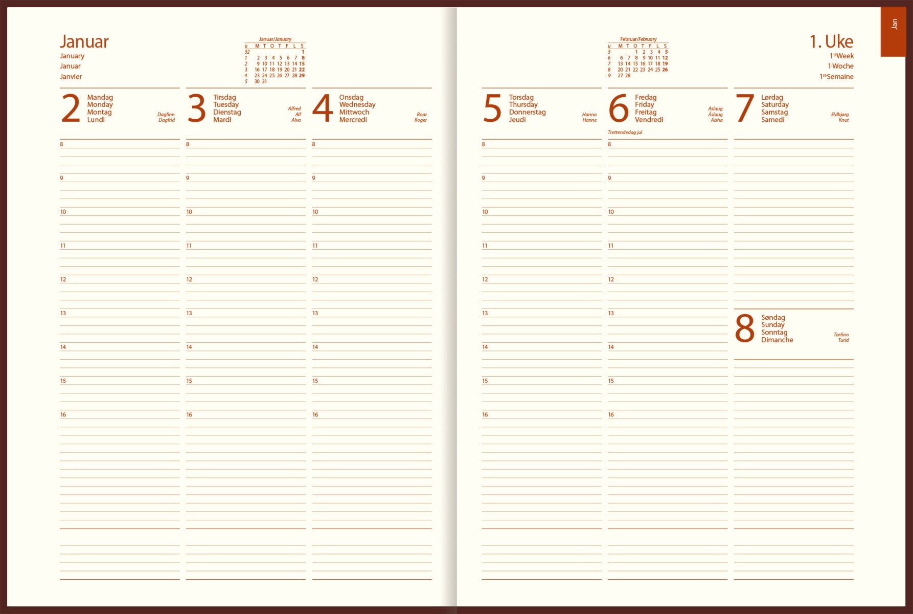 Kalender 2024 7.Sans Avtaleboken, innbundet