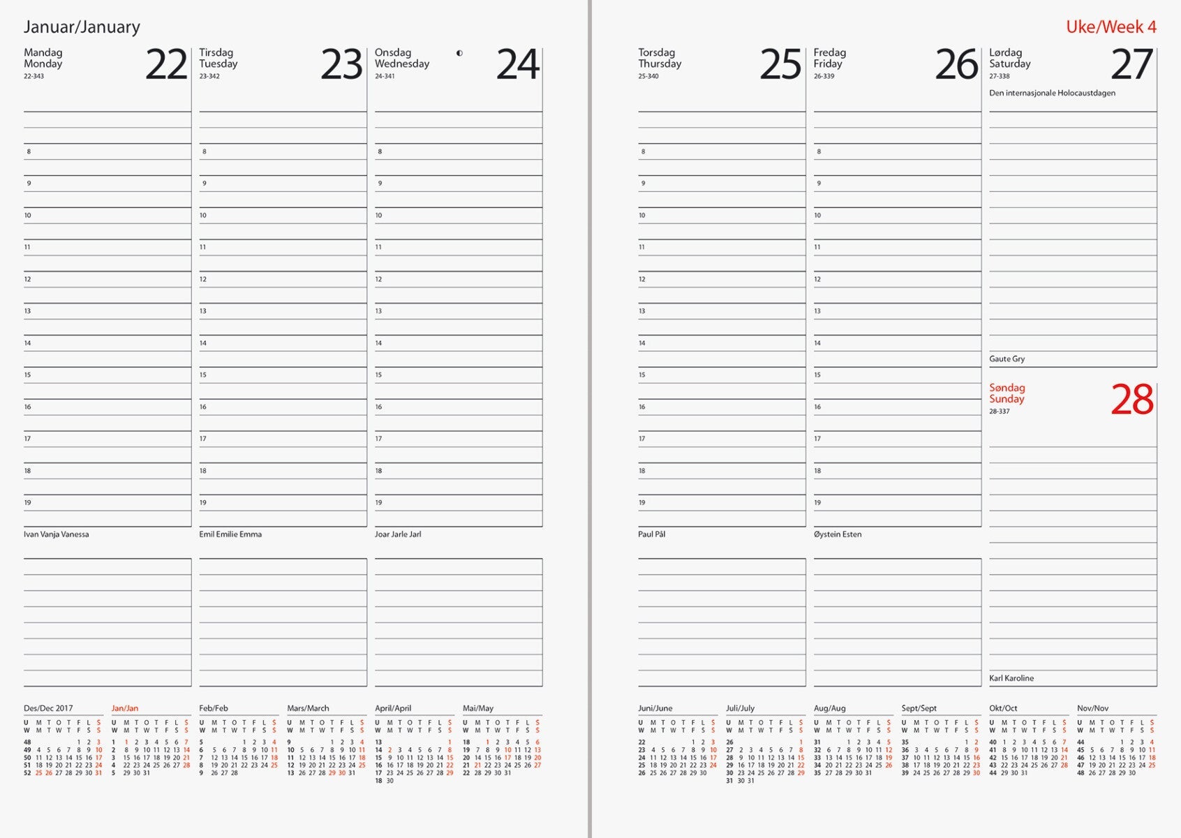 Kalender 2024 7.Sans Termin spiralisert