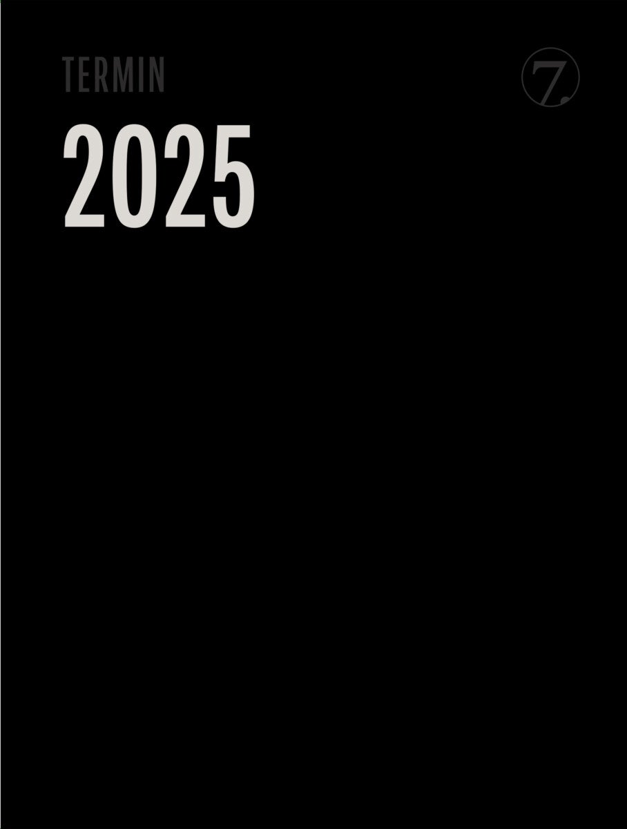 Kalender 2025 7.Sans Termin Trend. Sort Innbundet - Sort