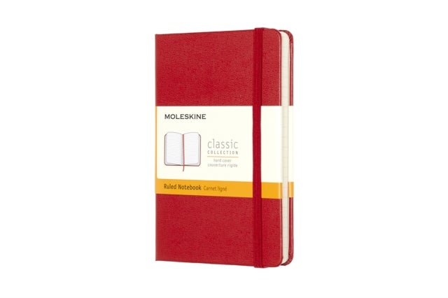 Moleskine Pocket Ruled Hardcover Notebook Scarlet Red - --
