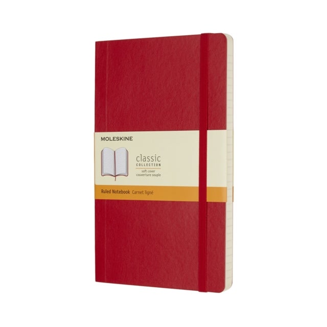 Moleskine Notatbok Linjert Rød Myk L