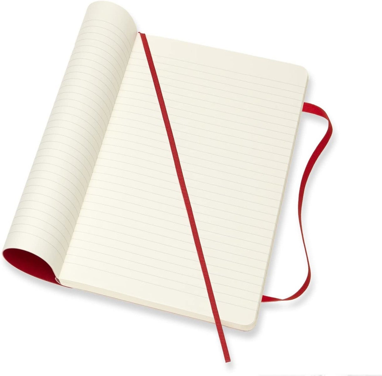 Moleskine Notatbok Linjert Rød Myk L