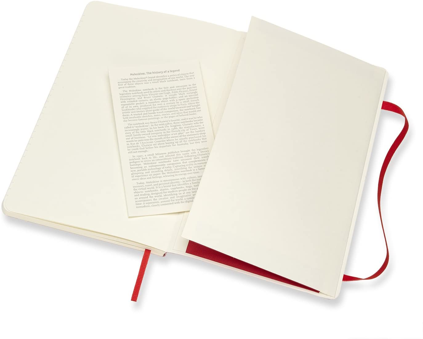 Moleskine Notatbok Linjert Rød Myk L