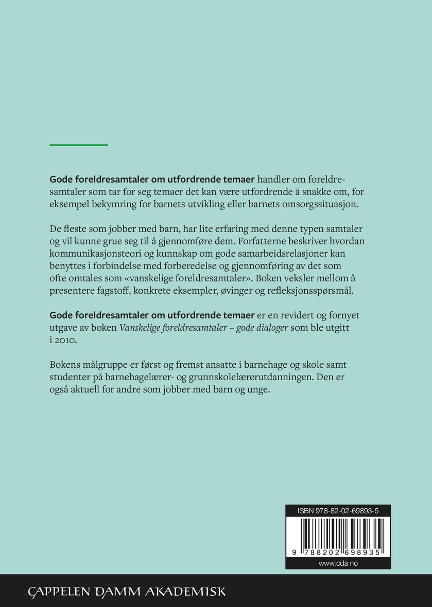 Gode foreldresamtaler om utfordrende temaer