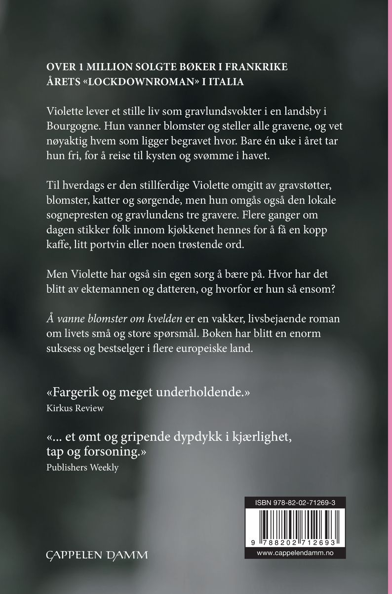 Å vanne blomster om kvelden