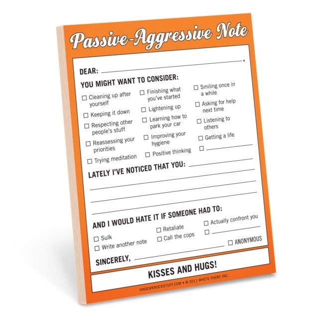 Knock Knock Passive Aggressive Nifty Note