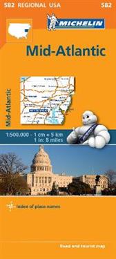Mid Atlantic - road and tourist map = carte routière et touristique