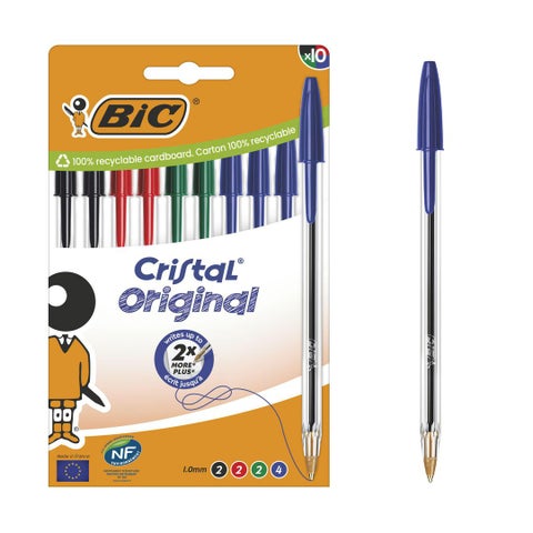 Kulepenn Bic Cristal medium ass (10)