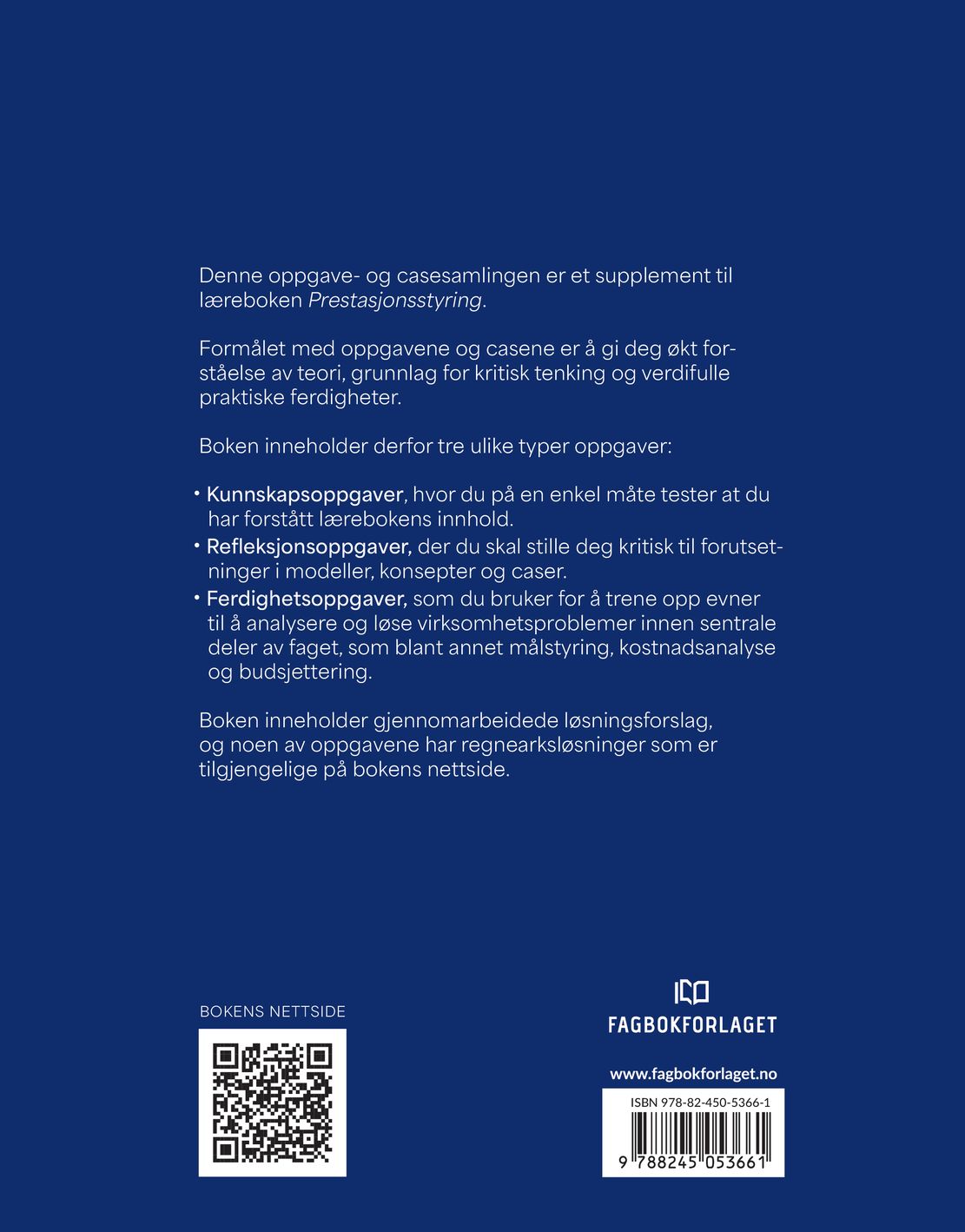 Oppgave- og casesamling i prestasjonsstyring