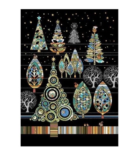Doble julekort 12x17 Jewels, Christmas Forest