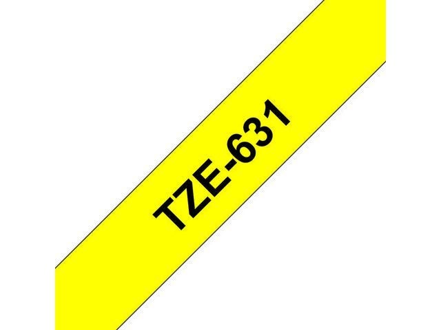 Tape Brother TZe-631 12mmx8m sort/gul