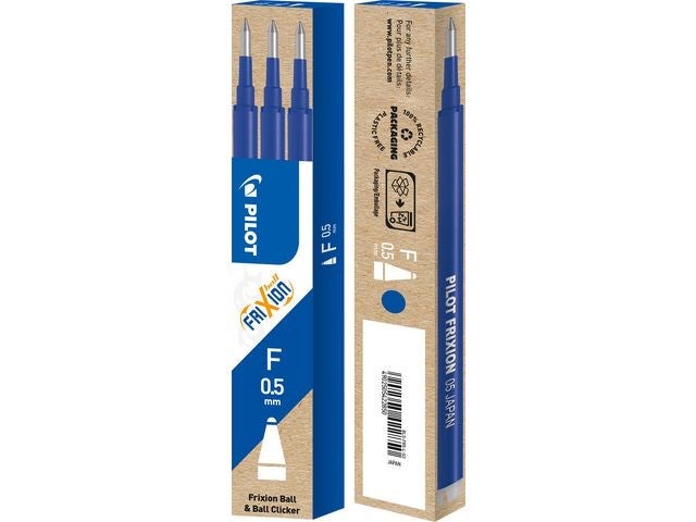 Refill Kulepenn Pilot Frixion 0,5 blå (3)