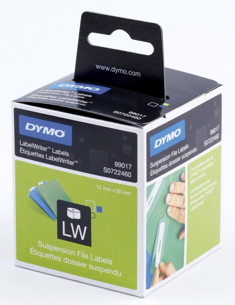 Etikett Dymo hengemappe 50x12mm(220)