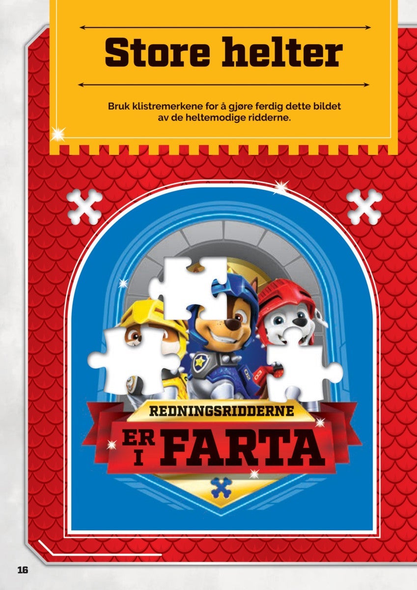 Aktivitetsbok Paw patrol med klistremerker