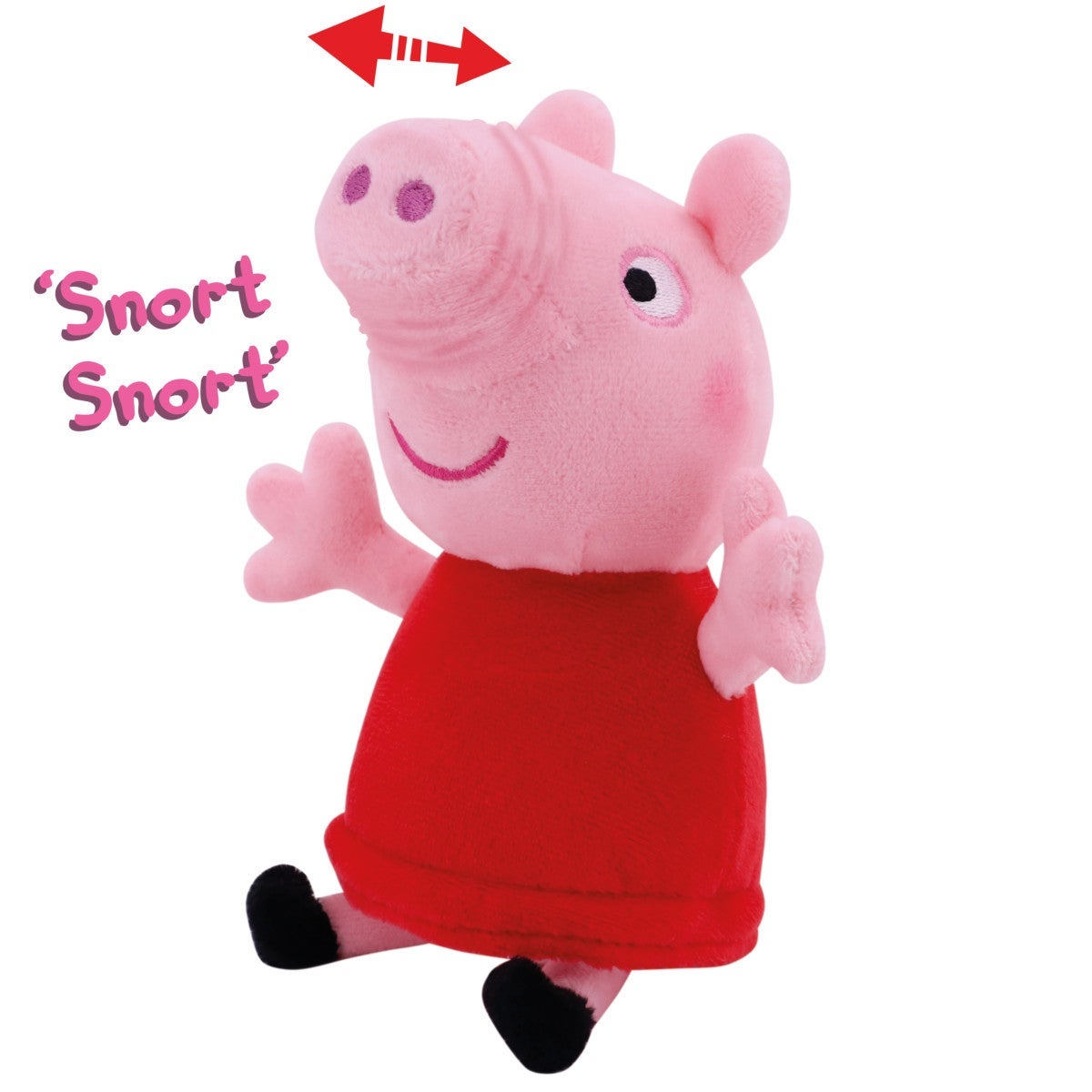 Mykdyr Peppa Pig Plysj Giggle And Snort m/lyd 20cm