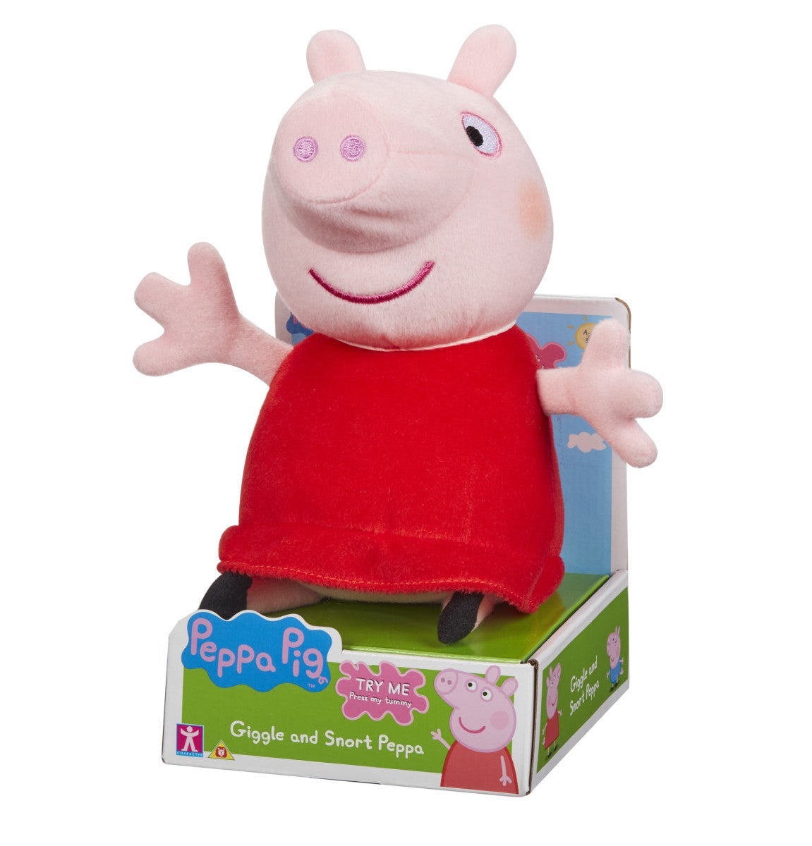Mykdyr Peppa Pig Plysj Giggle And Snort m/lyd 20cm