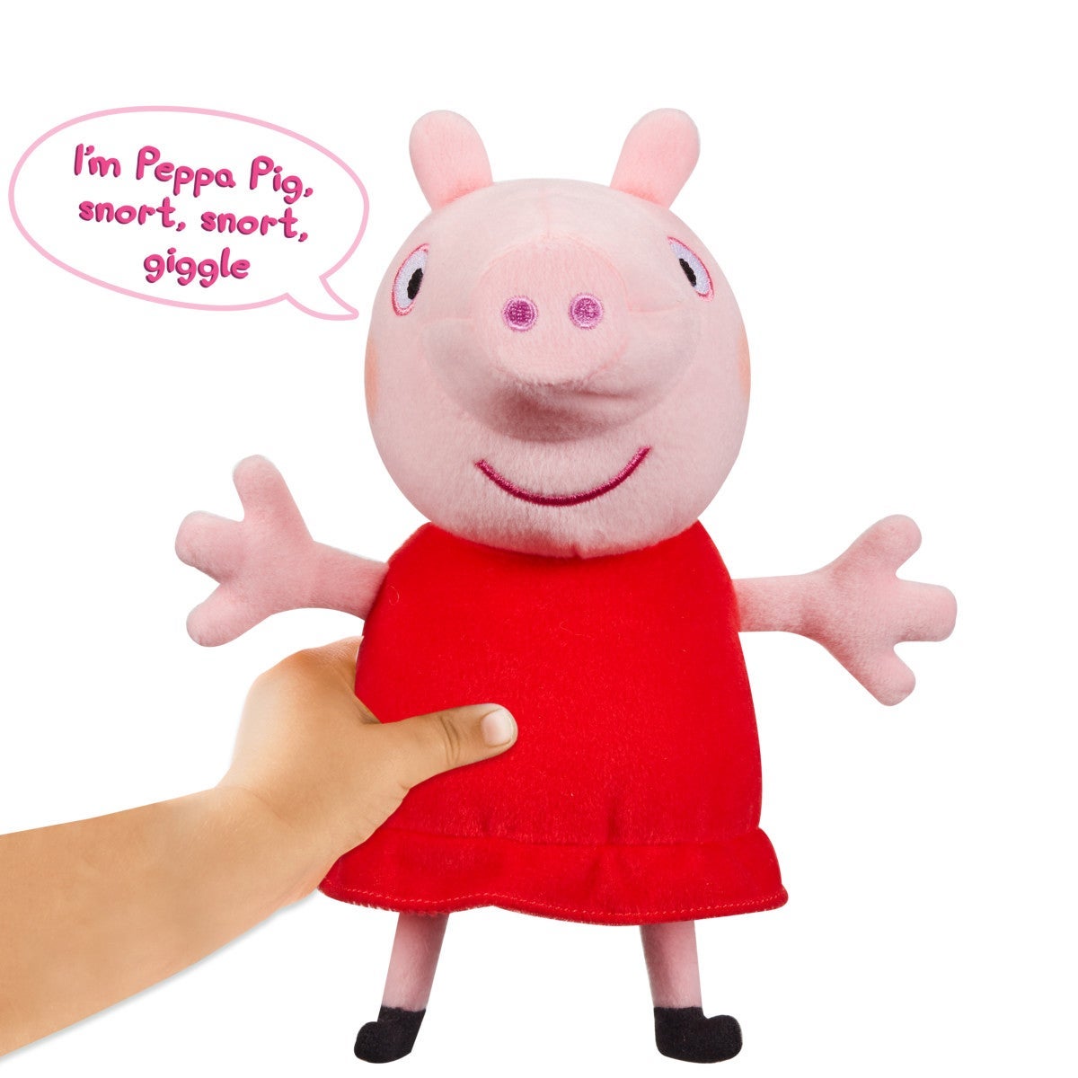 Mykdyr Peppa Pig Plysj Giggle And Snort m/lyd 20cm