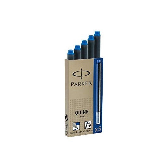 Blekkpatron Parker Quink Permanent Blå 5pk