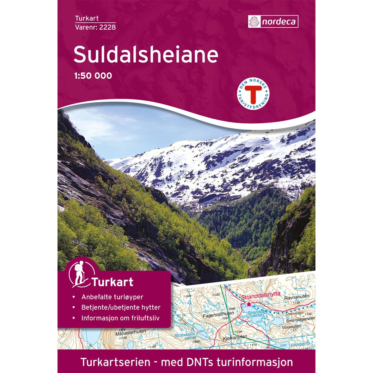 Suldalsheiene - Turkart 1: 50 000