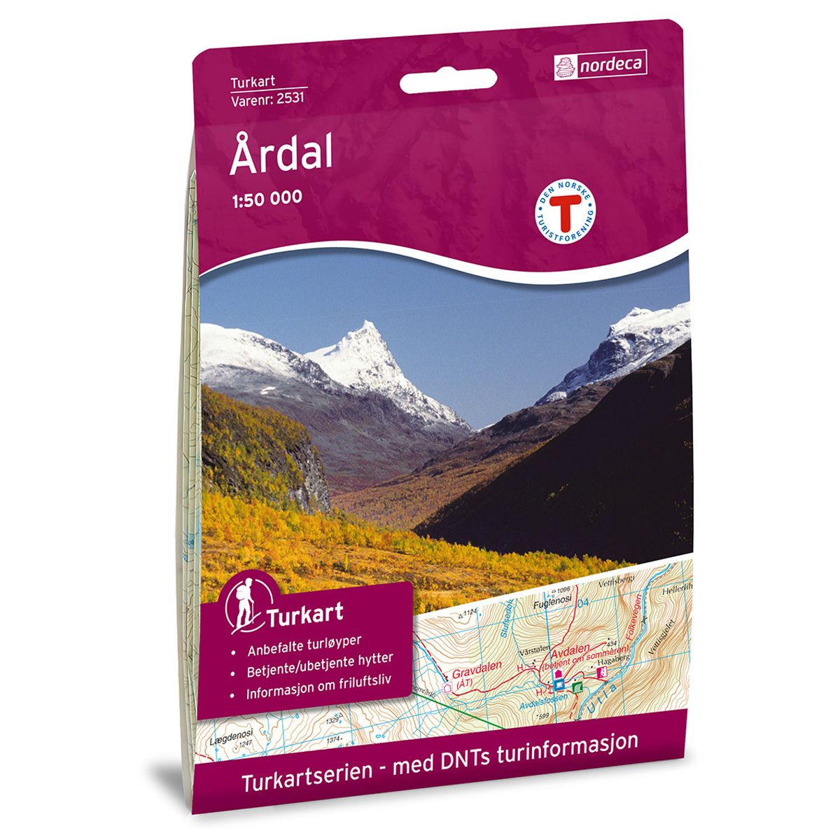 Årdal - Turkart 1: 50 000