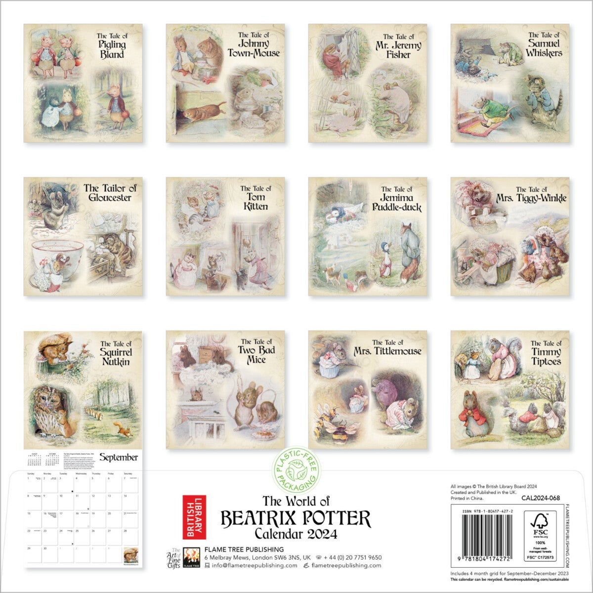 Kalender 2024 Beatrix Potter 30x30cm