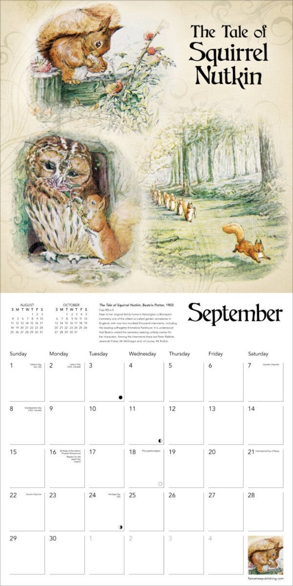Kalender 2024 Beatrix Potter 30x30cm