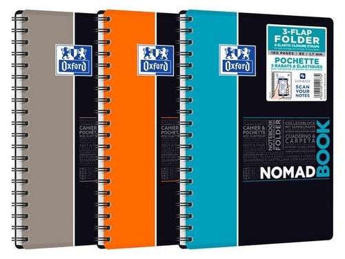 Notatbok Oxford Nomad B5 Linjer Ass frg