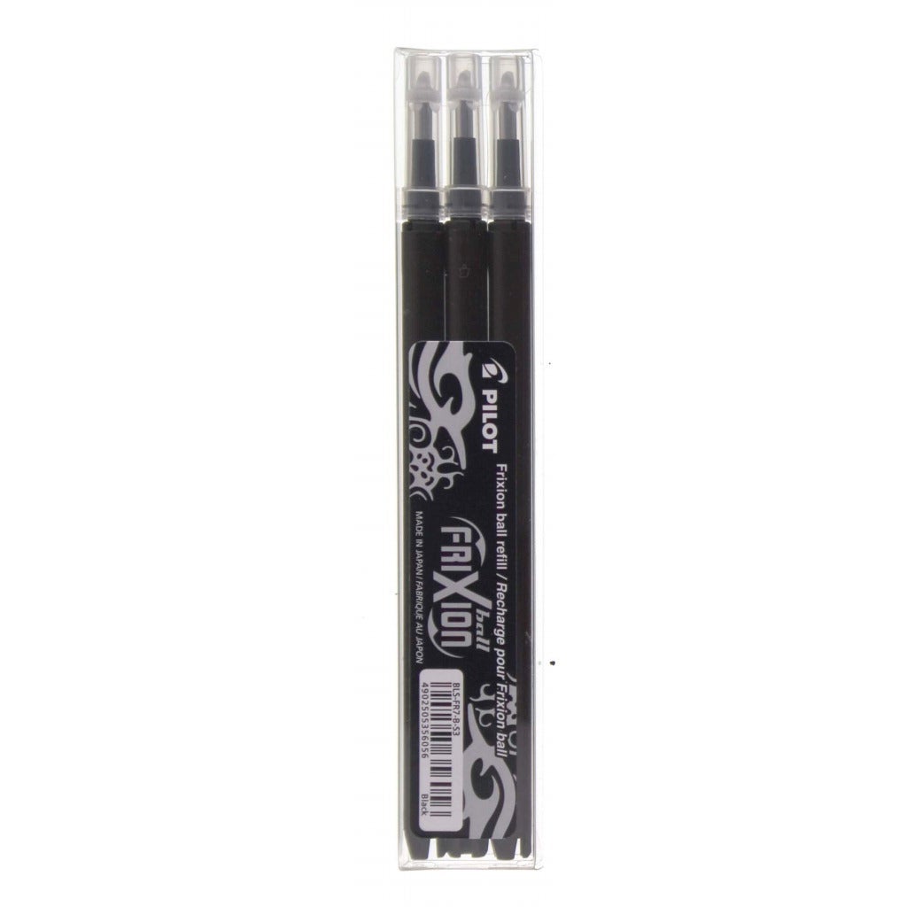 Refill geleroller Pilot Frixion 0,7mm Sort (3)