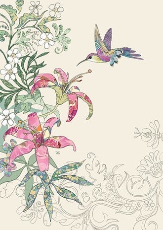 Doble kort 167x118 Collage Lily Hummingbird