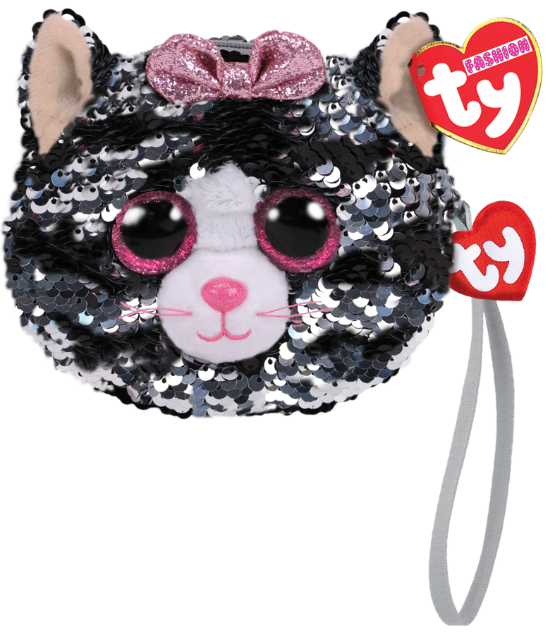 Lommebok Ty Kiki Grå Glitter Katt