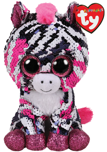 Bamse Ty Zoey Rosa Glitter Zebra Regular