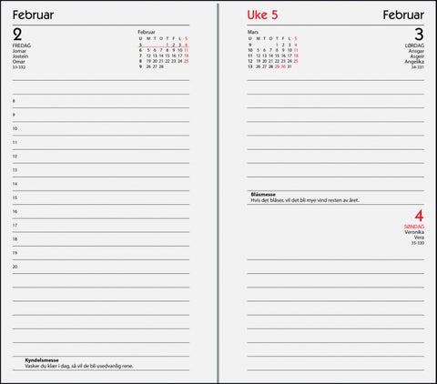 Lommekalender 2021 7.sans Agenda Deco Dag A6 refil - Spiralisert
